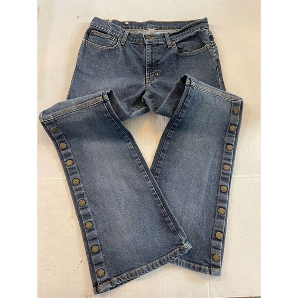 Vintage Ralph Lauren Polo Jeans Womens  Snap Legs Jeans Bootcut Flare Size 10 A7 - Picture 3 of 11